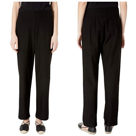 Eileen Fisher straight pants with yoke Large